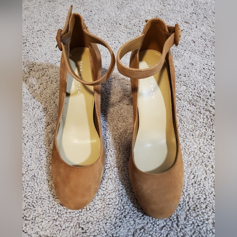 Marc Fisher Tan Suede Women's Shoes